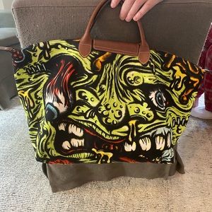 Longchamp/Jeremy Scott Le Pliage Green Monster Tote-RARE